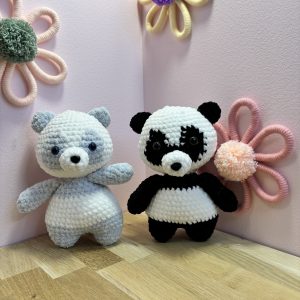 amigurimi panda crochet